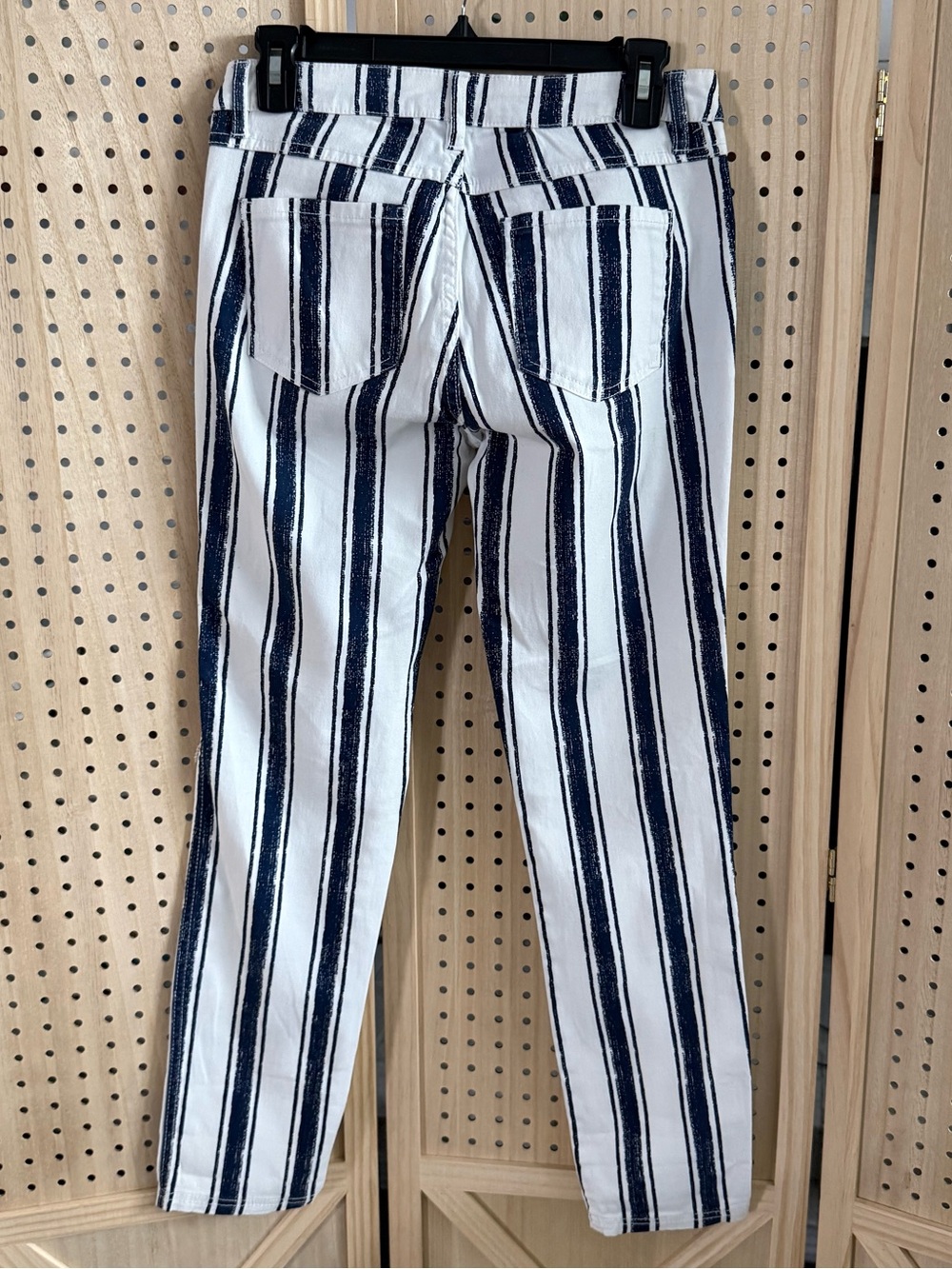 Philosophy Navy and White Striped Jeans - Picture 2 of 3